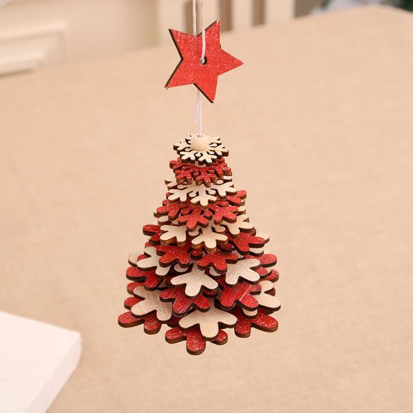 Christmas decorations wooden bells pendant wholesale